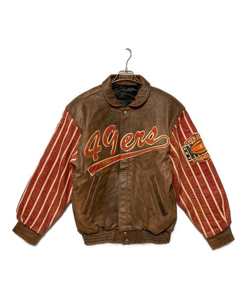 JEFF HAMILTON（ジェフハミルトン）JEFF HAMILTON (ジェフハミルトン) 49ERS アワードジャケット ブラウン サイズ:Mの古着・服飾アイテム