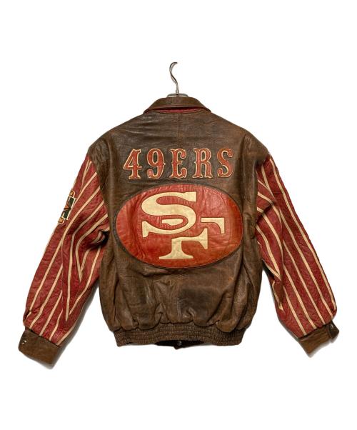 JEFF HAMILTON（ジェフハミルトン）JEFF HAMILTON (ジェフハミルトン) 49ERS アワードジャケット ブラウン サイズ:Mの古着・服飾アイテム