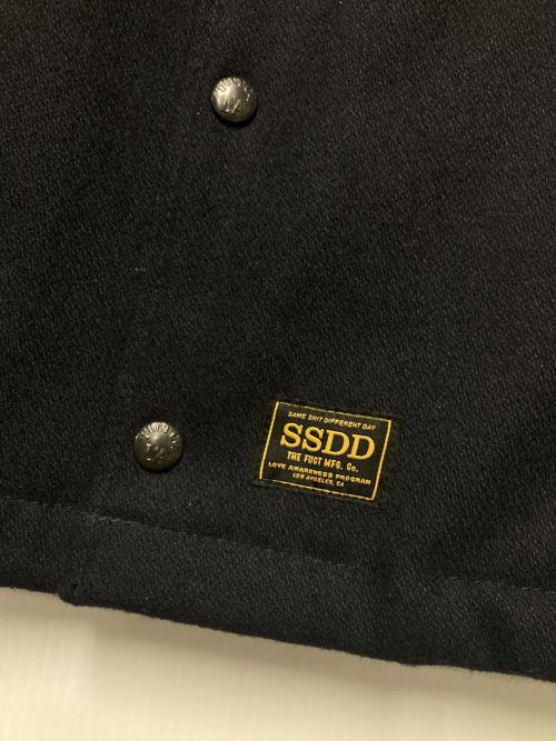 FUCT（ファクト）FUCT (ファクト) バットガールワッペンスタジャン ネイビー×アイボリー サイズ:Mの古着・服飾アイテム