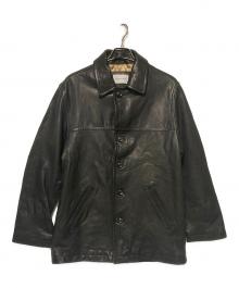 Adam et Rope（アダム エ ロペ）の古着「レザーカーコート」｜ブラック