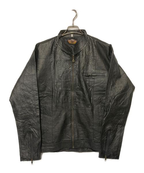 HARLEY-DAVIDSON（ハーレーダビッドソン）HARLEY-DAVIDSON (ハーレーダビッドソン) レザージャケット ブラック サイズ:42の古着・服飾アイテム