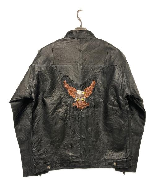 HARLEY-DAVIDSON（ハーレーダビッドソン）HARLEY-DAVIDSON (ハーレーダビッドソン) レザージャケット ブラック サイズ:42の古着・服飾アイテム