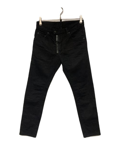 DSQUARED2（ディースクエアード）DSQUARED2 (ディースクエアード) ストレッチスキニーデニムパンツ ブラック サイズ:44の古着・服飾アイテム