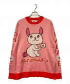 PALACEパレス）の古着「COSY KNIT / クルーネックニット」｜ピンク