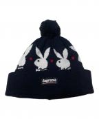 SUPREME×PLAY BOYシュプリーム×プレイボーイ）の古着「Beanie / コラボニットキャップ」｜ブラック