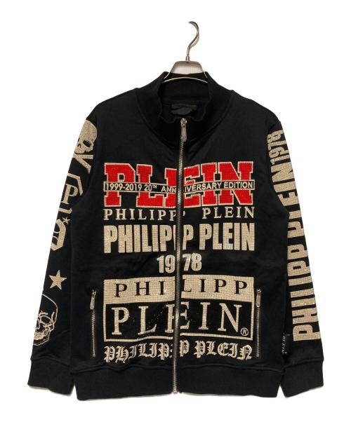 PHILIPP PLEIN HOMME（フィリップレインオム）PHILIPP PLEIN HOMME (フィリップレインオム) スウェットトラックジャケット ブラック サイズ:3XLの古着・服飾アイテム