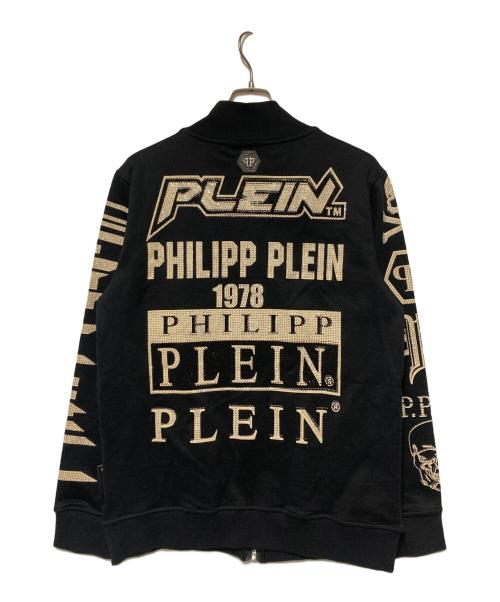 PHILIPP PLEIN HOMME（フィリップレインオム）PHILIPP PLEIN HOMME (フィリップレインオム) スウェットトラックジャケット ブラック サイズ:3XLの古着・服飾アイテム