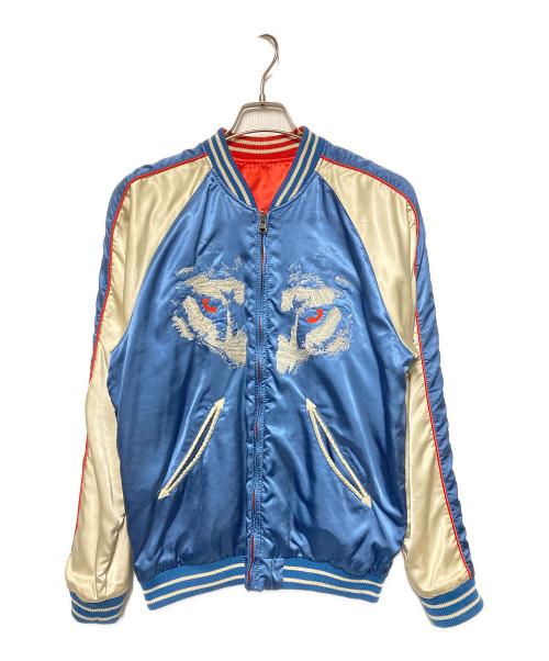 DIESEL（ディーゼル）DIESEL (ディーゼル) リバーシブルスカジャン ブルー×レッド サイズ:Mの古着・服飾アイテム