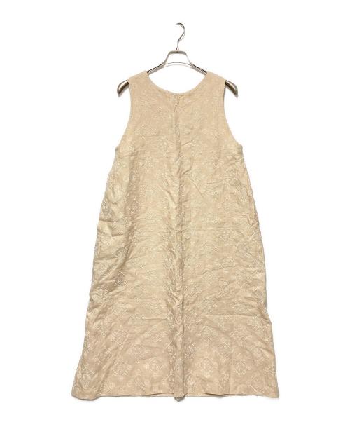 TSUHARU by samansa Mos2（ツハル バイ サマンサモスモス）TSUHARU by samansa Mos2 (ツハル バイ サマンサモスモス) お花タイル総刺繍前後着ワンピース キナリ サイズ:F 未使用品の古着・服飾アイテム