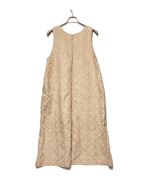 TSUHARU by samansa Mos2（ツハル バイ サマンサモスモス）TSUHARU by samansa Mos2 (ツハル バイ サマンサモスモス) お花タイル総刺繍前後着ワンピース キナリ サイズ:F 未使用品の古着・服飾アイテム