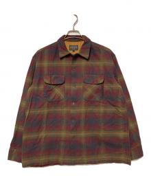 PENDLETON（ペンドルトン）の古着「オープンカラーチェックシャツ」｜レッド×キャメル