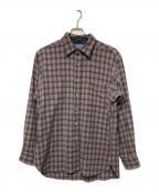 PENDLETONペンドルトン）の古着「70s オープンカラーチェックシャツ」｜グレー