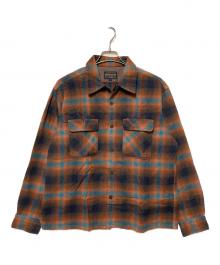 PENDLETON（ペンドルトン）の古着「オープンカラーチェックシャツ」｜オレンジ×ブルー