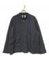 HOUSTON（ヒューストン）の古着「バンドカラーリネンジャケット」｜グレー