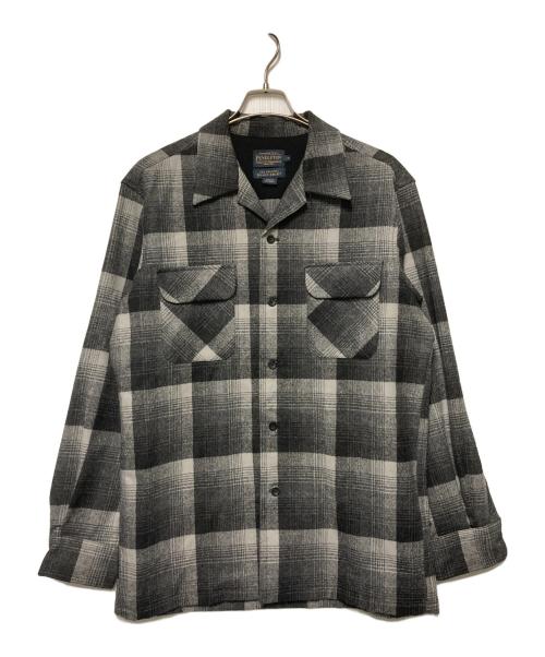 PENDLETON（ペンドルトン）PENDLETON (ペンドルトン) オリジナルボードシャツ / チェックシャツ グレー×ブラック サイズ:Mの古着・服飾アイテム