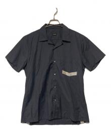 JIL SANDER（ジルサンダー）の古着「チェック切替オープンカラーシャツ」｜グレー