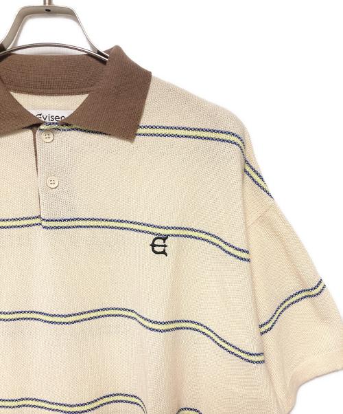 EVISEN SKATEBOARDS（エビセン スケートボード）EVISEN SKATEBOARDS (エビセン スケートボード) BAMBI BORDER POLO SHIRT クリーム サイズ:Lの古着・服飾アイテム