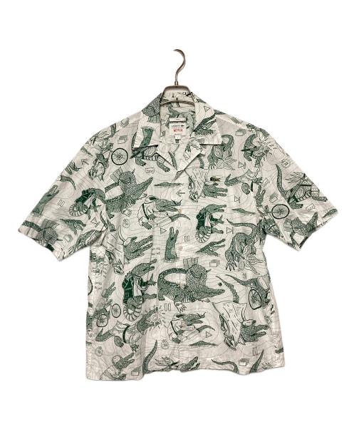 LACOSTE（ラコステ）LACOSTE (ラコステ) NETFLIX (ネットフリックス) アロハシャツ ホワイト サイズ:Sの古着・服飾アイテム