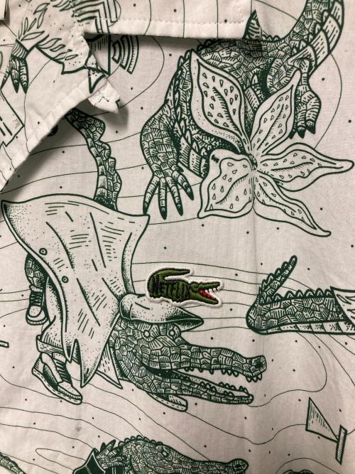 LACOSTE（ラコステ）LACOSTE (ラコステ) NETFLIX (ネットフリックス) アロハシャツ ホワイト サイズ:Sの古着・服飾アイテム