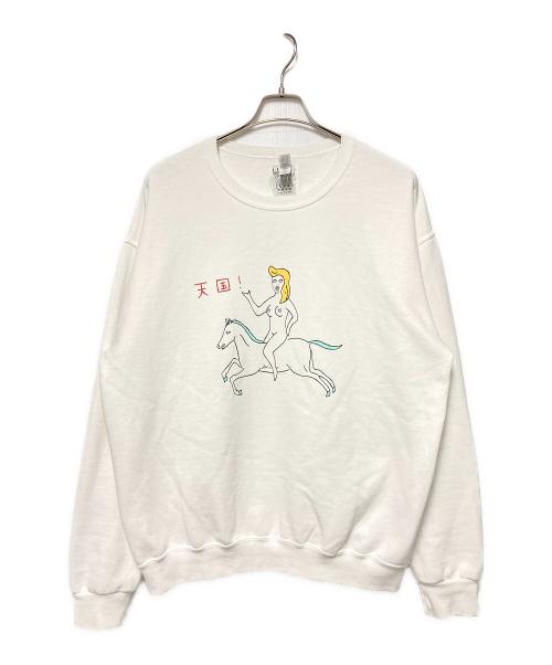 WACKO MARIA（ワコマリア）WACKO MARIA (ワコマリア) クルーネックスウェット / 世界平和プロジェクト ホワイト サイズ:Lの古着・服飾アイテム