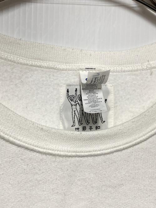 WACKO MARIA（ワコマリア）WACKO MARIA (ワコマリア) クルーネックスウェット / 世界平和プロジェクト ホワイト サイズ:Lの古着・服飾アイテム