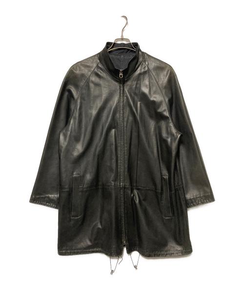 Salvatore Ferragamo（サルヴァトーレ フェラガモ）Salvatore Ferragamo (サルヴァトーレ フェラガモ) リバーシブルレザーコート ブラック サイズ:50の古着・服飾アイテム