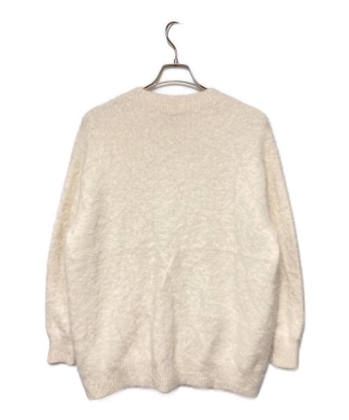 UNITED ARROWS（ユナイテッドアローズ）UNITED ARROWS (ユナイテッドアローズ) フォックスカシミヤポケットニットカーディガン ホワイト×ベージュ サイズ:Fの古着・服飾アイテム