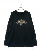HARLEY-DAVIDSONハーレーダビッドソン）の古着「プリントロングスリーブTシャツ / 04年製」｜ブラック