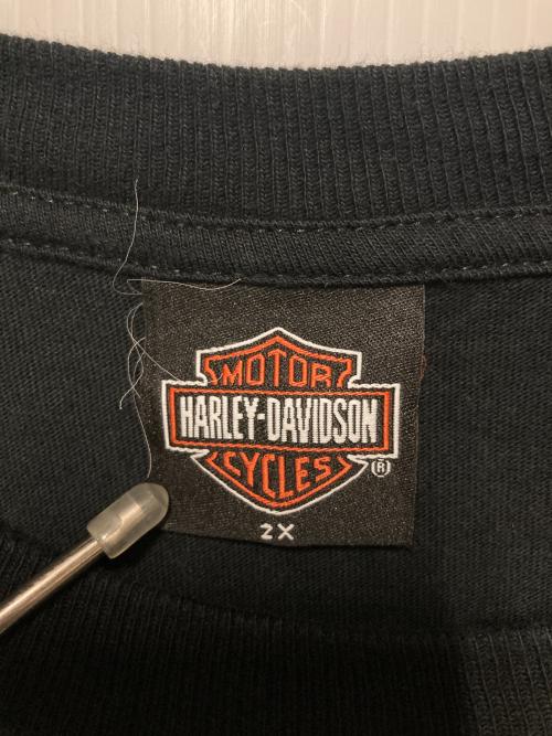 HARLEY-DAVIDSON（ハーレーダビッドソン）HARLEY-DAVIDSON (ハーレーダビッドソン) プリントロングスリーブTシャツ / 04年製 ブラック サイズ:2XLの古着・服飾アイテム