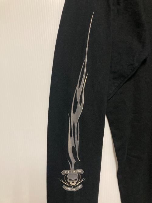 HARLEY-DAVIDSON（ハーレーダビッドソン）HARLEY-DAVIDSON (ハーレーダビッドソン) プリントロングスリーブTシャツ / 04年製 ブラック サイズ:2XLの古着・服飾アイテム