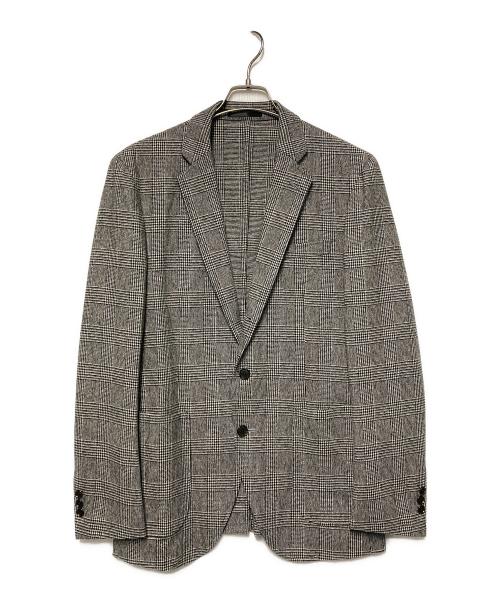 harriss（ハリス）harriss (ハリス) GLEN CHECK JACKET / グレンチェック3Bテーラードジャケット グレー サイズ:42の古着・服飾アイテム