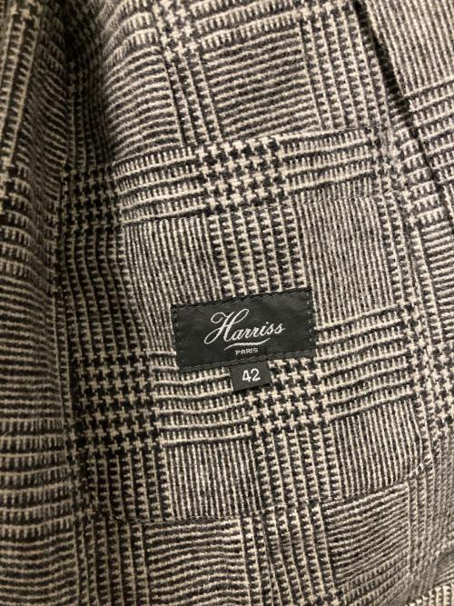 harriss（ハリス）harriss (ハリス) GLEN CHECK JACKET / グレンチェック3Bテーラードジャケット グレー サイズ:42の古着・服飾アイテム