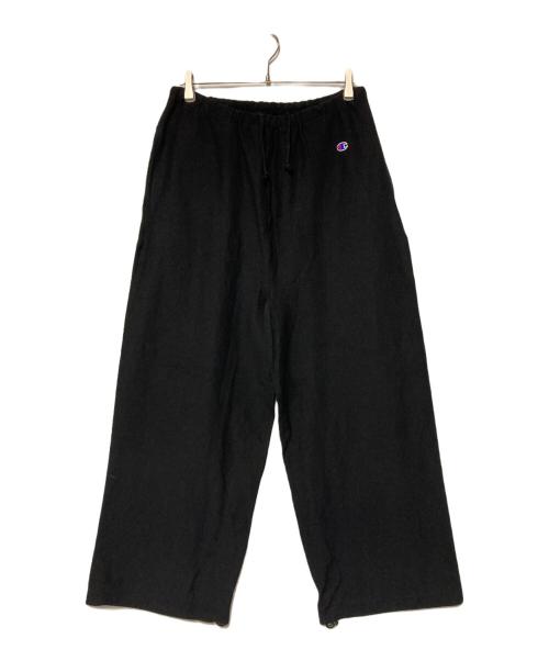 Champion REVERSE WEAVE（チャンピオン リバース ウィーブ）Champion REVERSE WEAVE (チャンピオン リバース ウィーブ) BEAMS (ビームス) ワイドスウェットパンツ ブラック サイズ:Mの古着・服飾アイテム