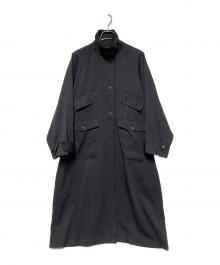 Louren（ローレン）の古着「Stand Collar Over Coat」｜ネイビー