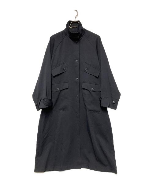 Louren（ローレン）Louren (ローレン) Stand Collar Over Coat ネイビー サイズ:Fの古着・服飾アイテム