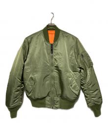 ALPHA（アルファ）の古着「リバーシブルMA-1ジャケット」｜グリーン