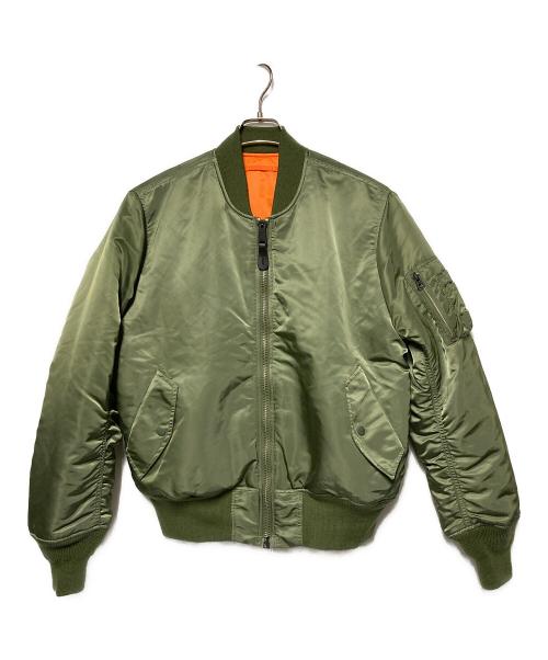 ALPHA（アルファ）ALPHA (アルファ) リバーシブルMA-1ジャケット グリーン サイズ:Mの古着・服飾アイテム