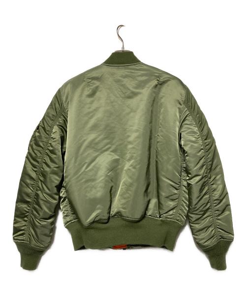 ALPHA（アルファ）ALPHA (アルファ) リバーシブルMA-1ジャケット グリーン サイズ:Mの古着・服飾アイテム