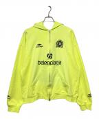 BALENCIAGAバレンシアガ）の古着「24SS Soccer Paris Zip-Hoodie」｜イエロー