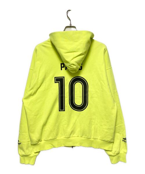 BALENCIAGA（バレンシアガ）BALENCIAGA (バレンシアガ) 24SS Soccer Paris Zip-Hoodie イエロー サイズ:XSの古着・服飾アイテム