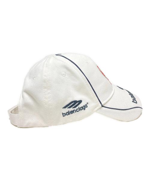BALENCIAGA（バレンシアガ）BALENCIAGA (バレンシアガ) 24SS Paris Soccer Cap ホワイト サイズ:Lの古着・服飾アイテム