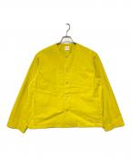ORCIVALオーシバル）の古着「ツインダンプカラーレスシャツ」｜イエロー