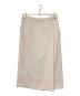 INED（イネド）の古着「アシンメトリータックスカート」｜ベージュ
