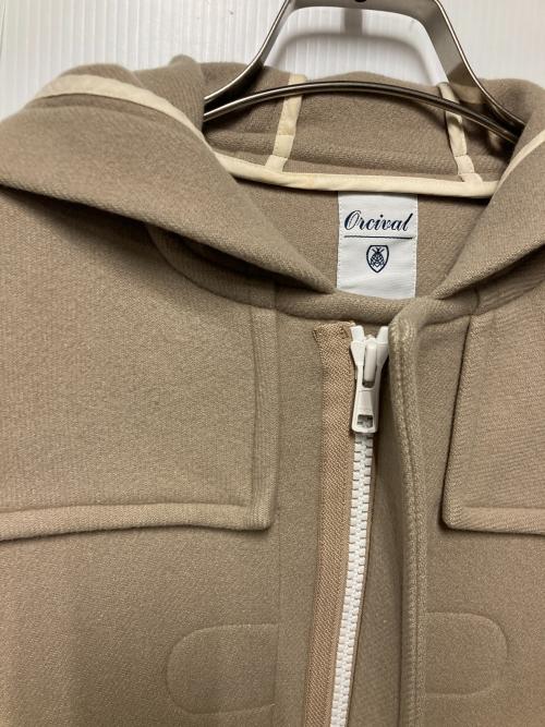 ORCIVAL（オーシバル）ORCIVAL (オーシバル) メルトンウールダッフルコート ベージュの古着・服飾アイテム