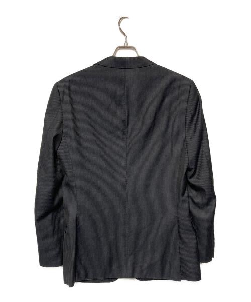 BURBERRY BLACK LABEL（バーバリーブラックレーベル）BURBERRY BLACK LABEL (バーバリーブラックレーベル) ストライプ2Bセットアップスーツ ブラック サイズ:Lの古着・服飾アイテム