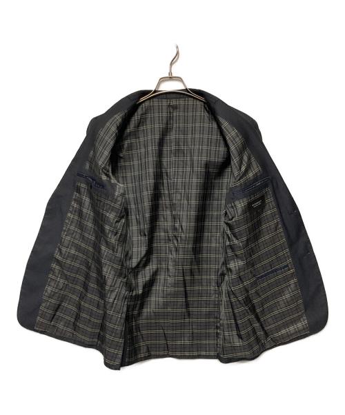 BURBERRY BLACK LABEL（バーバリーブラックレーベル）BURBERRY BLACK LABEL (バーバリーブラックレーベル) ストライプ2Bセットアップスーツ ブラック サイズ:Lの古着・服飾アイテム