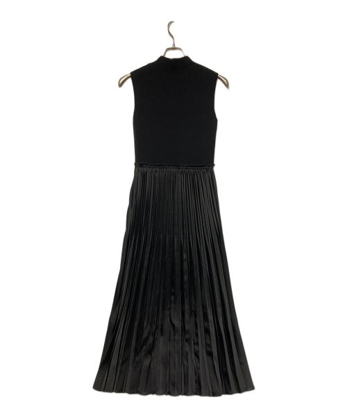 anuans（アニュアンス）anuans (アニュアンス) 23AW プリーツドッキングニットワンピース ブラック サイズ:M 未使用品の古着・服飾アイテム