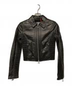 DIESELディーゼル）の古着「シングルライダースジャケット」｜ブラック