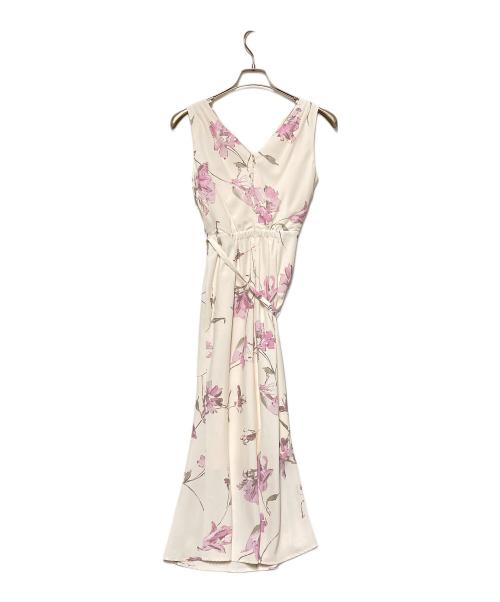 Snidel（スナイデル）Snidel (スナイデル) 25SS ペイントフラワープリントワンピース ベージュ×ピンク 未使用品の古着・服飾アイテム