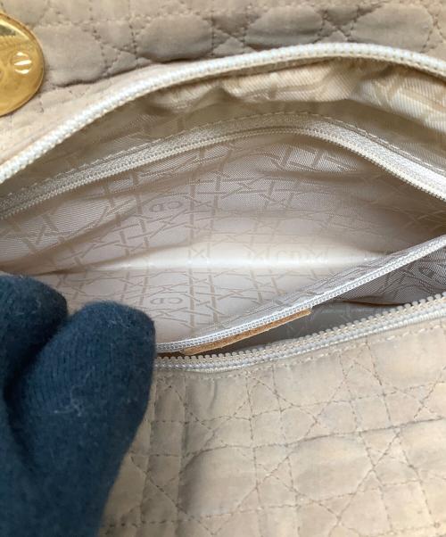 Christian Dior（クリスチャン ディオール）Christian Dior (クリスチャン ディオール) Lady Dior / キルトハンドバッグ ブラウンの古着・服飾アイテム